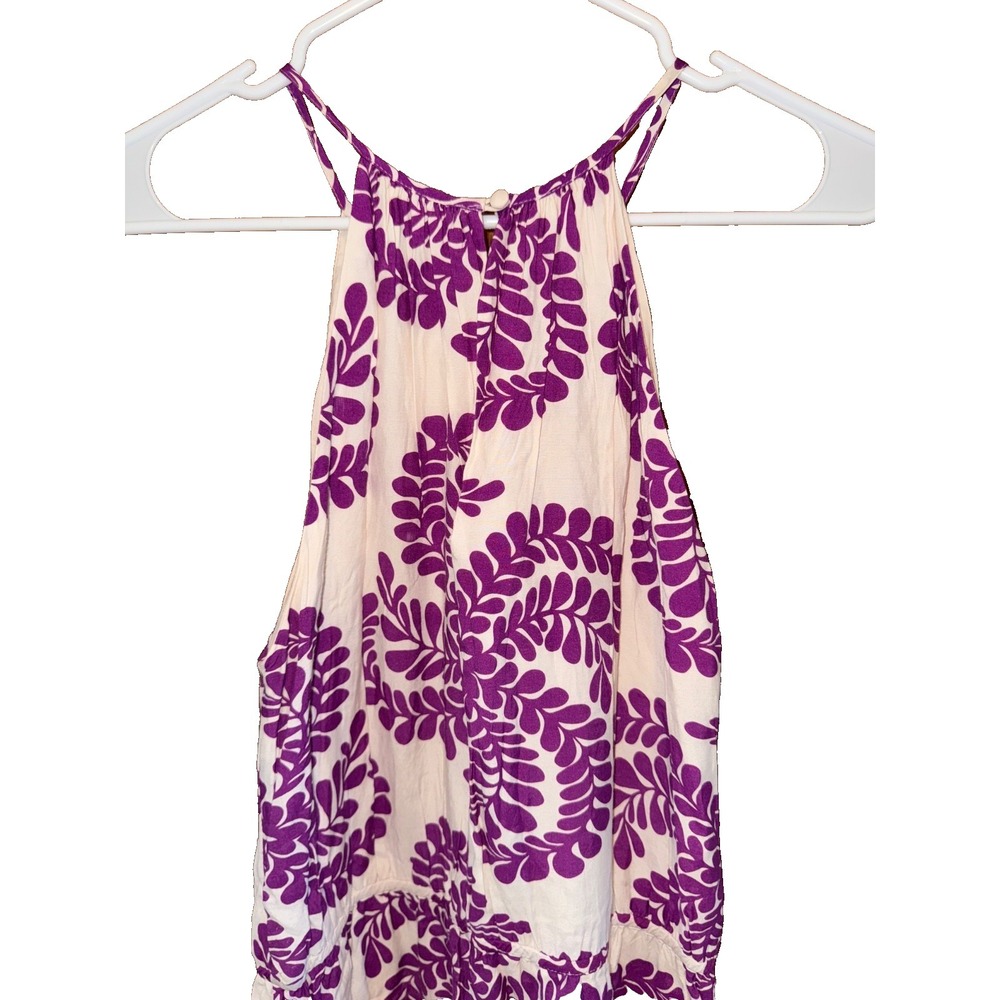 Antonio Melani Womens size 12 midi Alexa Dress purple Floral sleeveless tropical - Picture 4 of 7